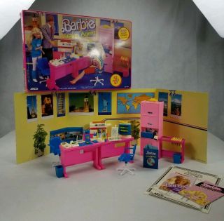 Barbie Travel Agent Set Playset 1986 Vintage 7747 Box Mattel Arco