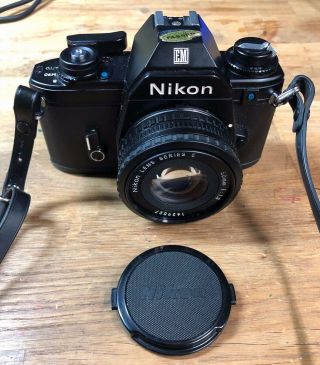 Vintage Nikon Em 35mm Film Camera W/ 50mm E Series Lens