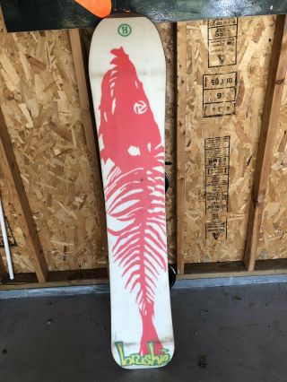 1993 Vintage Snowboard Burton Jeff Brushie Trout Board - Rare Classic
