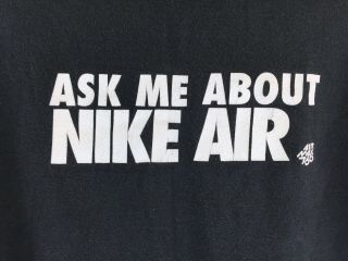 VTG Nike Air Max 360 Black Spell Out Finish Lin Release Promo T - shirt Size Large 4