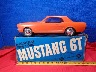 Vintage 16 " Battery Operated 1966 Mustang Gt Fully Model Car