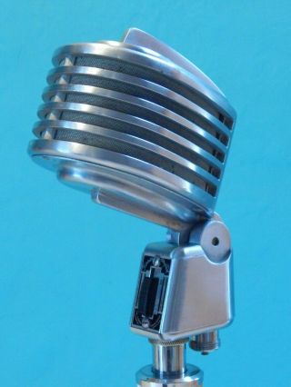 Vintage 1950s Turner S34x Microphone And Stand Deco Antique Old Shure Prop Usa