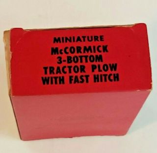 VINTAGE ESKA IH INTERNATIONAL McCORMICK 3 - BOTTOM MOUNTED PLOW/FAST HITCH BOX 4