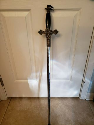 Vintage Antique 1800s Knights Of Columbus Ceremonial Sword 1st Ed.  Flying Eagle