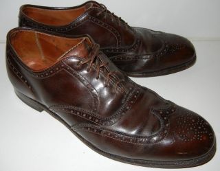 Alden Vintage Burgundy 925 Brown Wingtip Oxford Lace Up Shoe Men 
