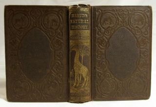 Antique 1862 MARTIN ' S NATURAL HISTORY Zoology HAND COLORED PLATES Botany 2 VOL 3