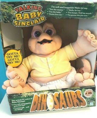 Talking Baby Sinclair Dinosaurs Not The Mama Pull String Hasbro Vintage 1991