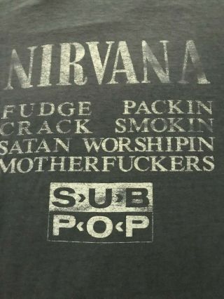 Nirvana Shirt 1989 Sub Pop Vintage Tad Riverside