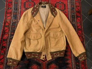 Rare Rrl Ralph Lauren Leather Jacket - Large Mens