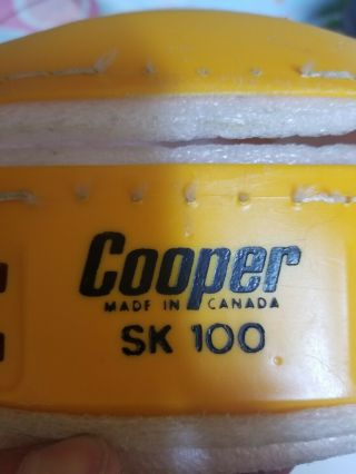 RARE Vintage Yellow Cooper SK100 Hockey Helmet Hurling Skateboard Canada 7