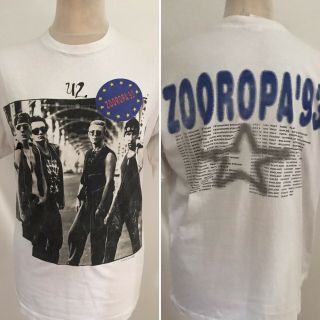 U2 Zooropa Vintage 1993 Official Tour T Shirt Size Xl