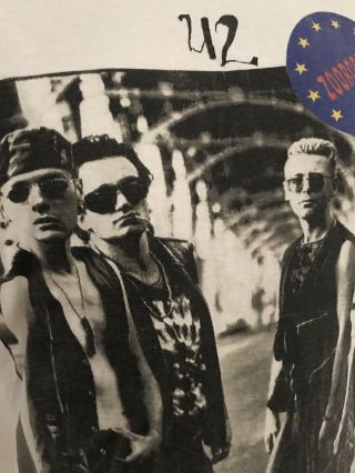U2 Zooropa Vintage 1993 Official Tour T Shirt Size XL 5