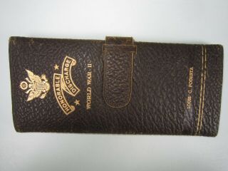Grouping Of Ww2 Veterans Honorable Discharge Documents In Leather Folder