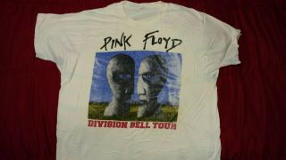 Rare Vtg Pink Floyd Concert Tour 1994 The Division Bell White T Shirt All Sizes
