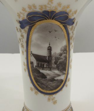 Vintage Nymphenburg porcelain King’s Service 6” vase Munich Lustheim/Planegg 2