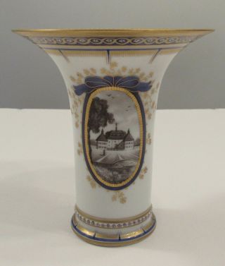Vintage Nymphenburg porcelain King’s Service 6” vase Munich Lustheim/Planegg 6