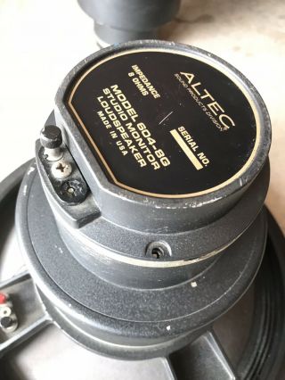 Vintage Altec Lansing 604 - 8G Black Speakers 3