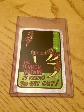 Rare Vintage Horror Prism Vending Sticker The Terror Within