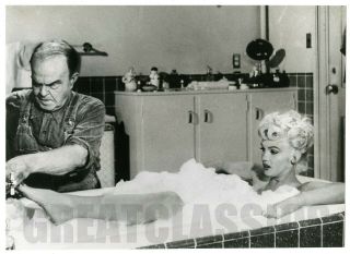 Marilyn Monroe In Bathtub Sexy Seven Year Itch 1955 Vintage Dblwt Photograph