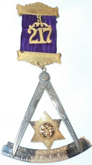 Very Rare Vintage 1900’s Mason Past Master Masonic Jewel/Medal Pin 10k Gold 3