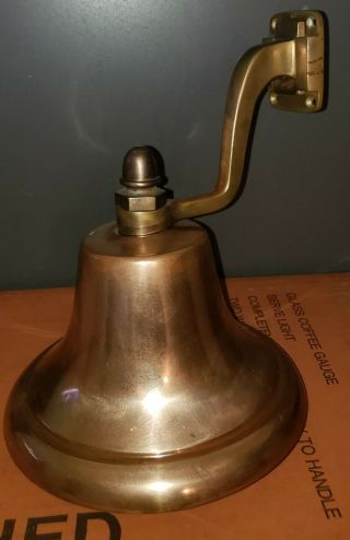 Vintage Perko Fog Bell 8 " Brass