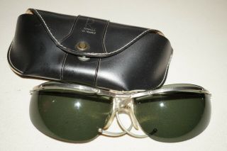 Vintage Renauld Of France Handcrafted Bubble Wraparounds Sunglasses With Case