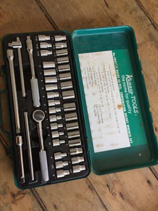 Vintage Kamasa Tools 4807 1/4 " Square 40 - Piece Combination Socket Set