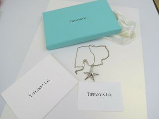 Tiffany & Co.  Sterling Silver Starfish Pendant Necklace Elsa Peretti