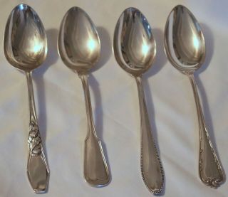 Vintage German Sterling Silver Serving Spoons Various Silver Marks Foeher,