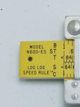 Vintage Pickett N600 - ES Log Log Speed Rule Synchro Scale Slide Rule 6 