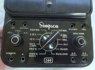 Vintage SIMPSON 260 Series 3 Multimeter Tester [Volt - Ohm - Milliameter] 4