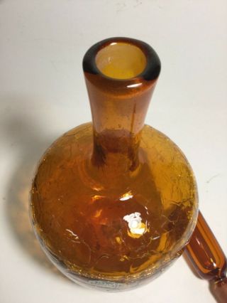 Vintage Blenko 657M Decanter in Honey Design by Joel Myers 2