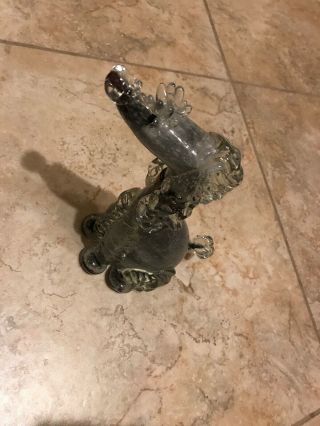 Vintage Hand Blown Venetian Glass Italy Poodle Figurine (Murano?) 3