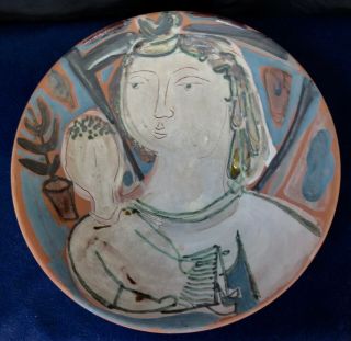 Vintage Hand Painted & Artist Signed Picasso Style Bowl