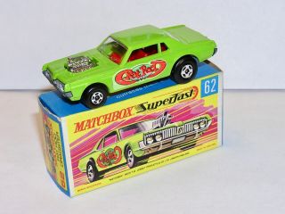 Vintage Matchbox Superfast 62 Rat Rod Dragster Cougar W Box