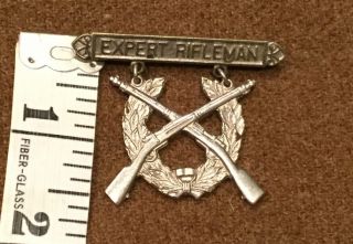 WW2 US Military USMC Marine Corps Expert Rifleman Pin Badge Insignia 5