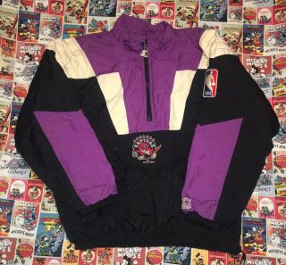 Vintage 90s Starter Authentics Toronto Raptors Pullover Parka Jacket Sz Xlarge