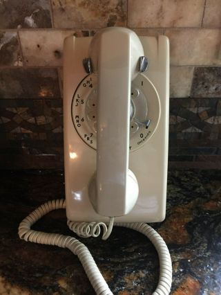 Vintage Western Electric Rotary Beige Wall Phone