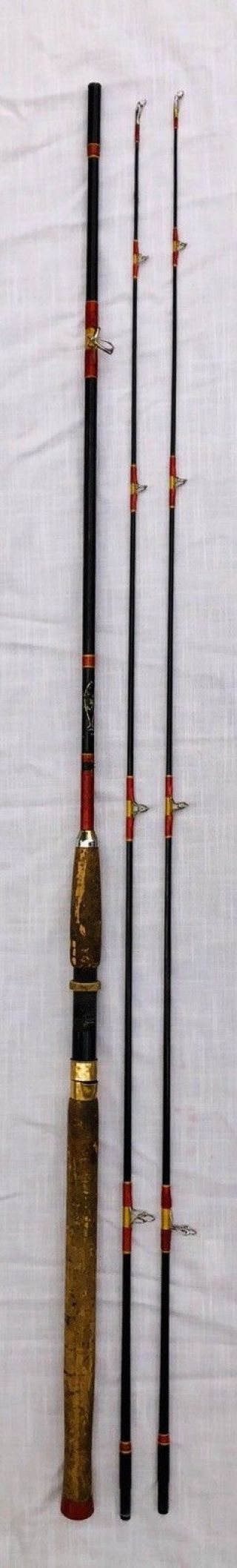 Vintage Harnell Surf Fishing Pole Rod 8’ 2 - Piece W/extra Tip