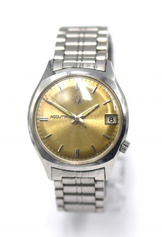 Vintage Gents Bulova Accutron M7 Date Quartz Wristwatch Cal 218d Parts Repairs