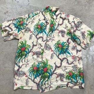 Vintage 1940s 50s “hale Of Hawaii” Pure Silk Hawaiian Loop Collar Shirt Sz Xl?