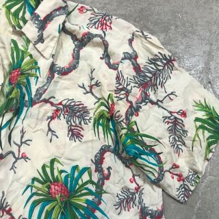 Vintage 1940s 50s “Hale of Hawaii” Pure Silk Hawaiian Loop Collar Shirt Sz XL? 3