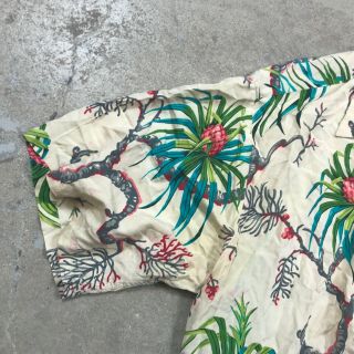 Vintage 1940s 50s “Hale of Hawaii” Pure Silk Hawaiian Loop Collar Shirt Sz XL? 4