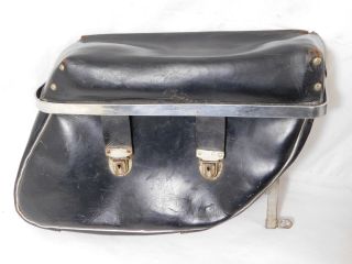 1 Set of Leather Antique Motorcycle SADDLEBAGS Saddle Bag (BUCO INDIAN HARLEY?) 2