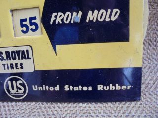 Vintage US Royal Rubber Tire Mold Sign Gas & Oil Display 4