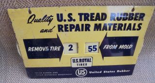 Vintage US Royal Rubber Tire Mold Sign Gas & Oil Display 5