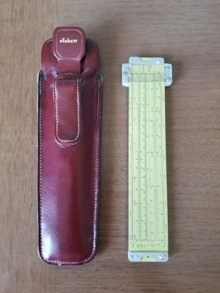 Vintage Pickett 6 " All Metal Slide Rule N600es Leather Case