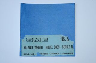 Vintage SME B.  9 Balance Weight for Model 3009 Series II Tonearm 5