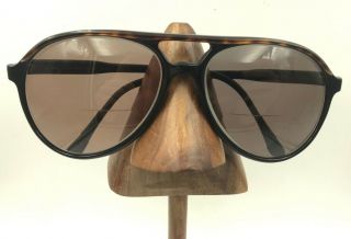 Vintage Ray Ban B&l Style A/l 1567 Black Tortoise Brow Aviator Sunglasses