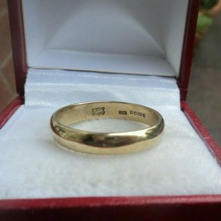 Vintage 18ct Yellow Gold Welsh Wedding Ring H/m 1989,  Welsh Dragon - Size R